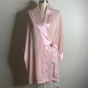Short Blush Pink Sheer Robe Vtg Victoria’s Secret